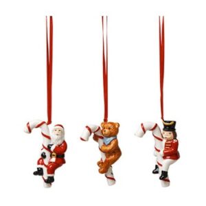 Nostalgic Ornaments 3pcs - Santa, Teddy, Rocking Horse