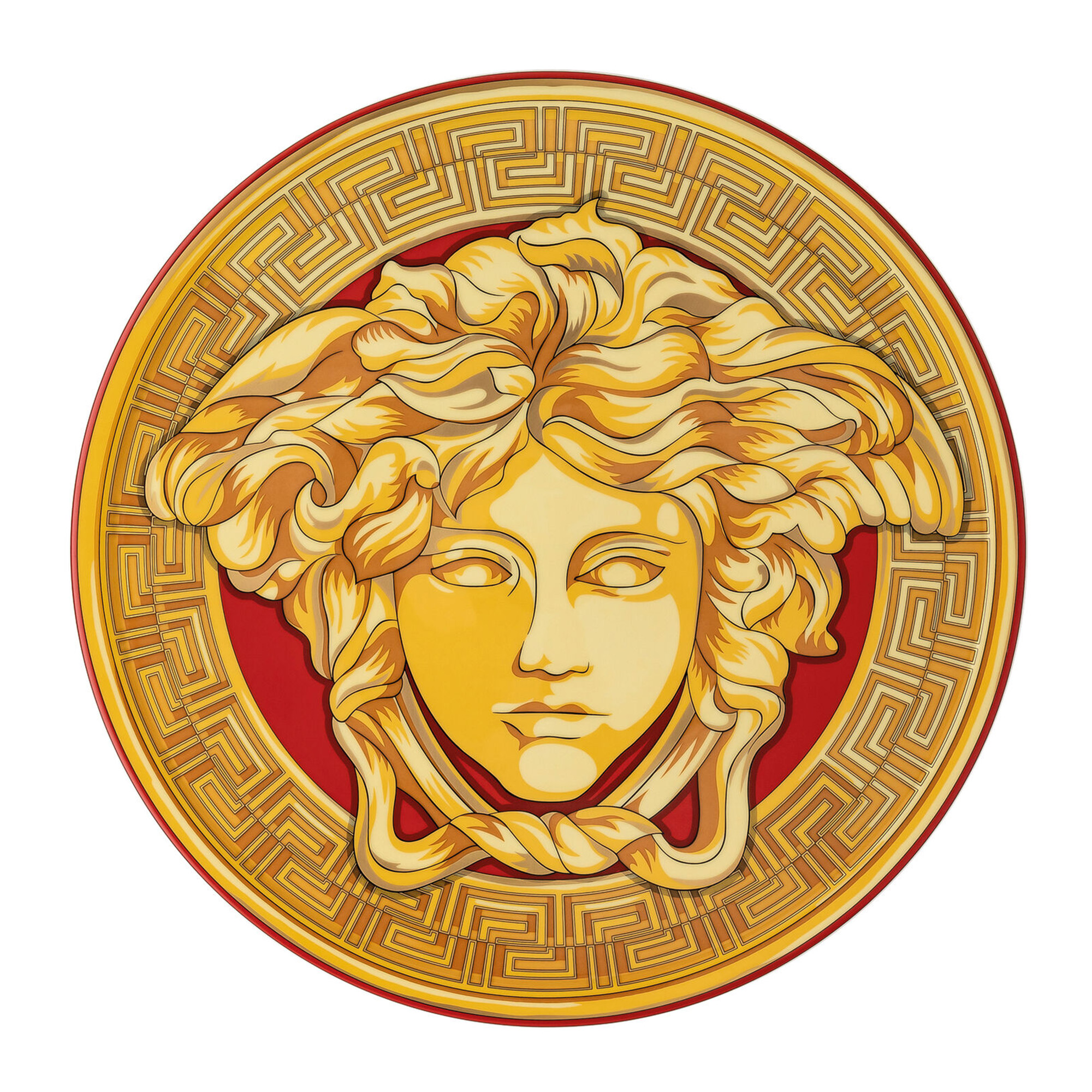 Medusa Amplified Golden Coin Cake platter 32,6cm - Lartusihome.com