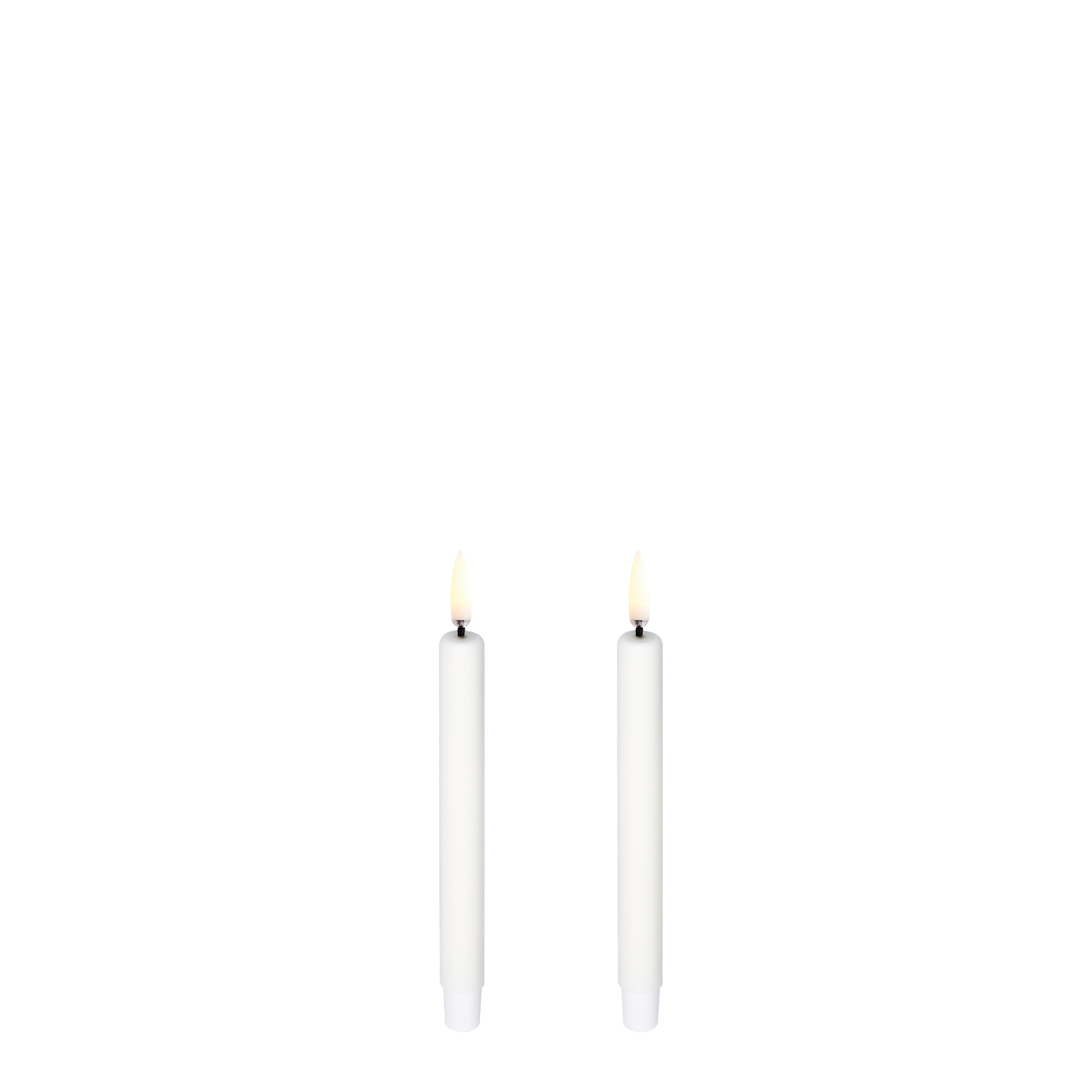 LED christmas tree candles 1,3x13,8cm 2pcs, Nordic White