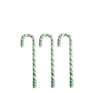 Polka Candy Cane 3pcs, green/white