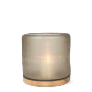 Mumbai Küünlavaas 21cm, Smoke Grey